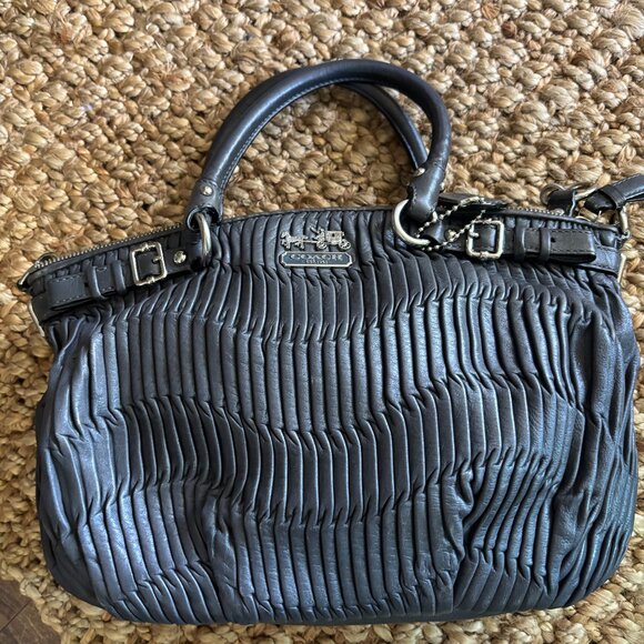 Coach Madison Gathered Leather Sophia Satchel - Picture 2 of 12